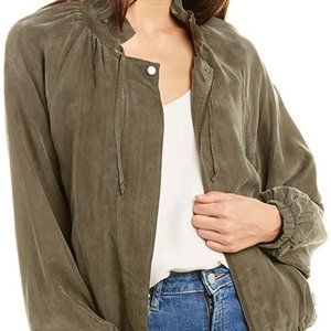 1.STATE Drawstring Soft Bomber Jacket
